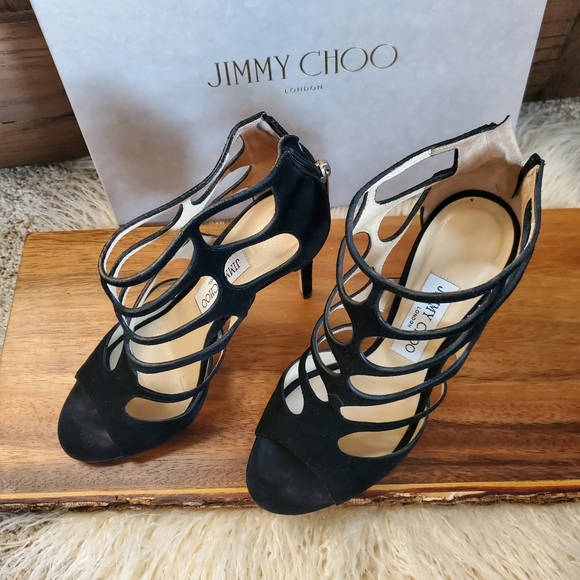 Jimmy Choo Ren 100 Cage Pumps - Picture 5 of 5